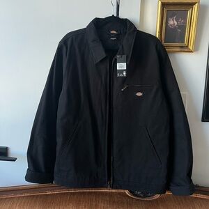 NWT Dickies Black Workwear Duck Jacket 100% Cotton